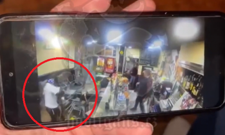 Kibic Lecha Poznań RZUCA KRZESŁAMI w barze przed meczem z Rayo O.o [VIDEO]